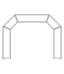 [Ace13598] Holz showboog plexiglas hoekdeel melkglas